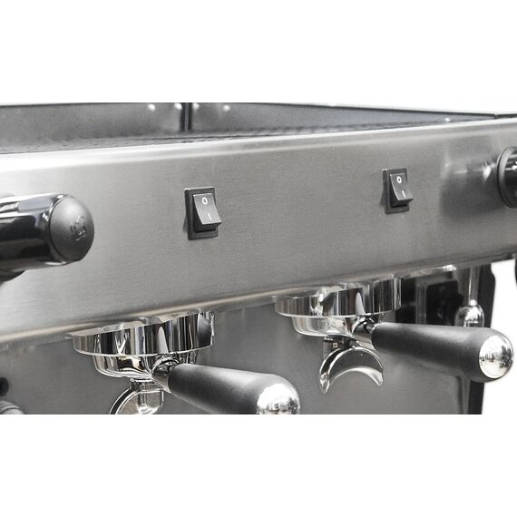 COFFF LIVE 2 GR S Рожковая кофемашина полуавтомат 2 высокие группы черная, фото , изображение 3