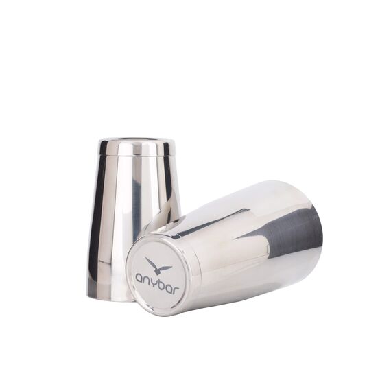 AnyBar Kenko Boston Tin & Half Tin Шейкер 530/830 мл серебро, фото , изображение 4