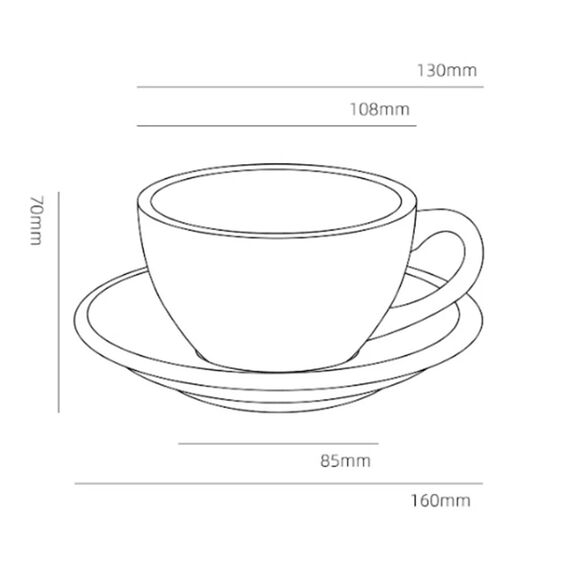 MHW-3BOMBER Latte Cup Кофейная пара 280 мл белый, фото , изображение 9