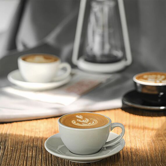 MHW-3BOMBER Latte Cup Кофейная пара 280 мл белый, фото , изображение 7