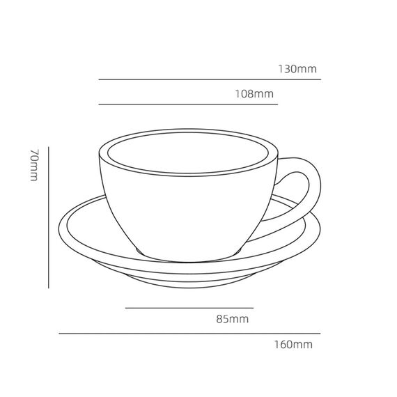 MHW-3BOMBER Latte Cup Кофейная пара 280 мл черная, фото , изображение 7