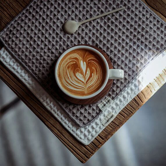 MHW-3BOMBER Latte Cup Кофейная пара 280 мл светло-голубая, фото , изображение 2