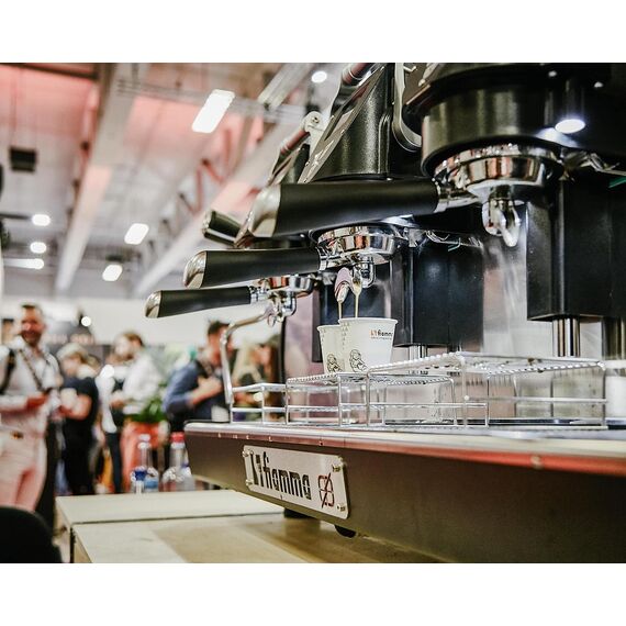 Fiamma Astrolab 2 MB TC Рожковая кофемашина автомат 2 высокие группы красная, фото , изображение 2