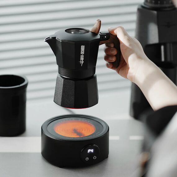 MHW-3BOMBER Мини-плитка для гейзерной кофеварки черная, фото , изображение 7