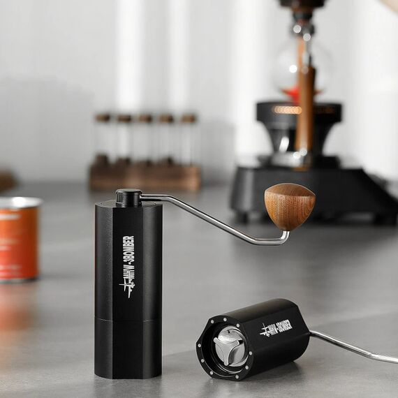 MHW-3BOMBER Adder V3 Кофемолка ручная золото с ручкой из ореха, фото , изображение 11