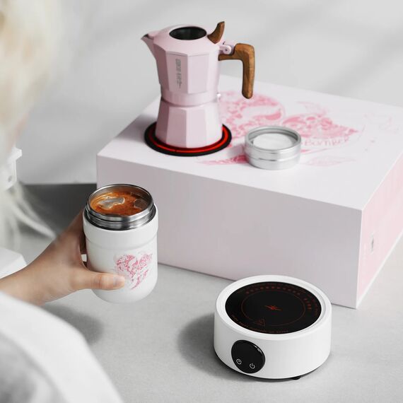 MHW-3BOMBER Подарочный набор с гейзерной кофеваркой 5 предметов розовый, фото , изображение 5