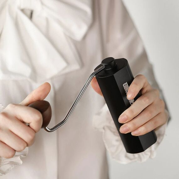 MHW-3BOMBER Adder V3 Кофемолка ручная золото с ручкой из ореха, фото , изображение 3