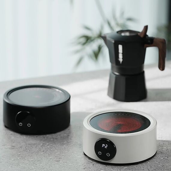 MHW-3BOMBER Мини-плитка для гейзерной кофеварки черная, фото , изображение 11