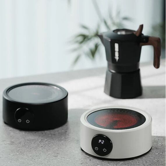 MHW-3BOMBER Мини-плитка для гейзерной кофеварки белая, фото , изображение 10