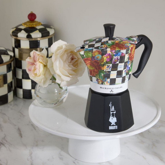 Bialetti 5347 Moka Express MacKenzie-Childs на 3 чашки Гейзерная кофеварка, фото , изображение 4