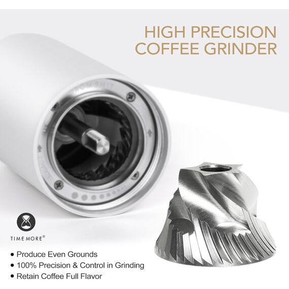 Timemore Chestnut C2s Кофемолка ручная белая, фото , изображение 3