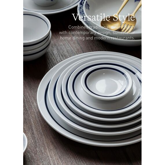 Loveramics Er-go! Modern Low Bowl L Blue Banded Тарелка 14 см, фото , изображение 7 Loveramics Er-go! Modern Low Bowl L Blue Banded Тарелка 14 см, фото , изображение 7