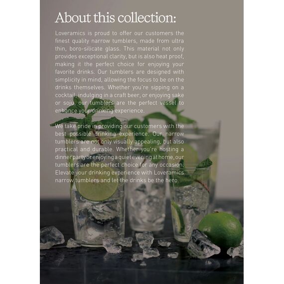 Loveramics Urban Glass Narrow Tumbler L Стакан 330 мл прозрачный, фото , изображение 5