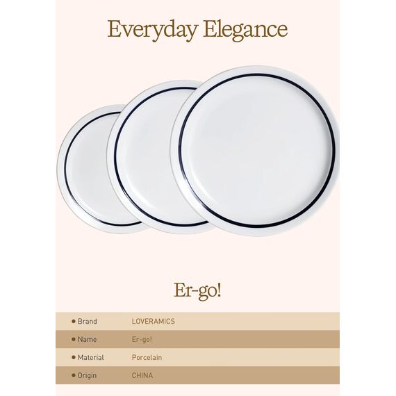 Loveramics Er-go! Modern Sauce Dish Blue Banded Тарелка 10 см, фото , изображение 10