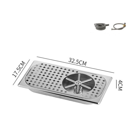 CoffeeTools Ринзер встраиваемый с каплесборником 325X175x40 мм стальной, фото 