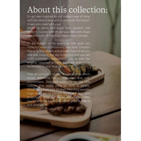Loveramics Er-go! Поднос 22 см овальный деревянный натуральный, фото , изображение 3