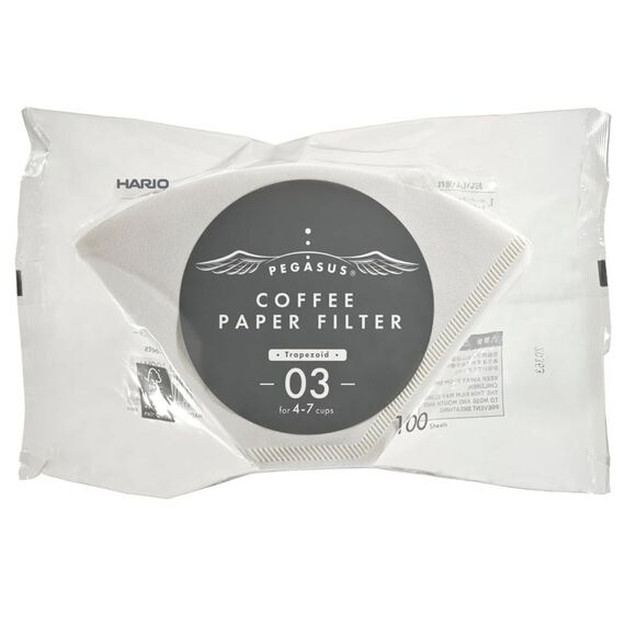 HARIO Фильтры бумажные белые для воронок (100шт) PEF-03-100W, фото 