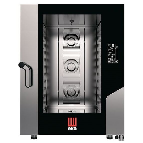 Tecnoeka MKF 1016 BM Пароконвектомат электрический 10 уровней 600x400 с автомойкой и термощупом, фото 