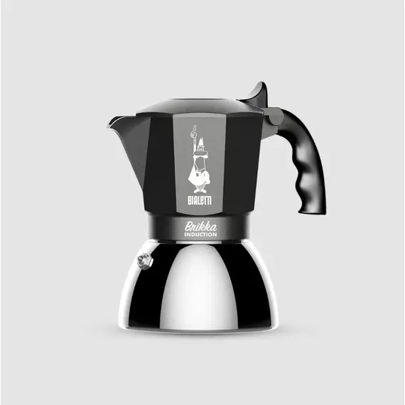 Bialetti Brikka Induction Кофеварка гейзерная 4 чашки 160 мл антрацитовая, фото 