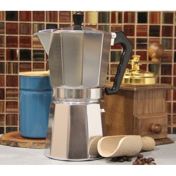 Гейзерная кофеварка на 9 чашек Eppicotispai Buon Caffe алюминий, фото , изображение 2