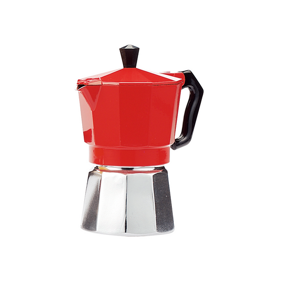 Гейзерная кофеварка на 3 чашки Eppicotispai Buon Caffe красная, фото 