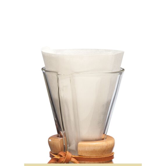 Chemex FP-2 Фильтры белые для кофеварок на 1-3 чашки 100 шт, фото 