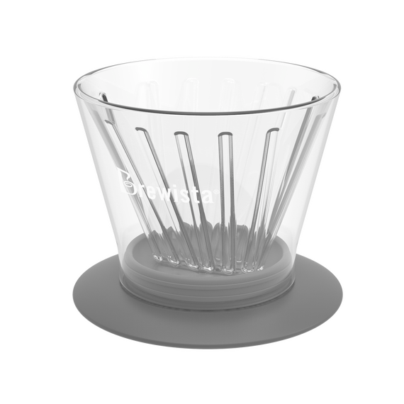 Brewista Smart Dripper Flat V Cone Glass Dripper Пуровер с усеченным конусообразным дном, фото 