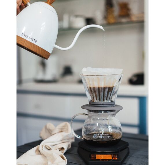 Brewista Smart Dripper Flat V Cone Glass Dripper Пуровер с усеченным конусообразным дном, фото , изображение 3