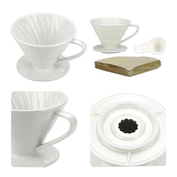 Tiamo HG5538W Керамический пуровер V02 белый, фото , изображение 2