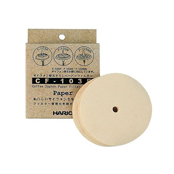 Hario CF-103E Бумажные фильтры для сифонов DCA-3/5 NCA-3/5 100 шт, фото 