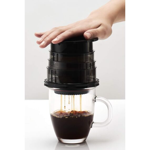 Cafflano Kompact Кофеварка ручная черная, фото , изображение 8