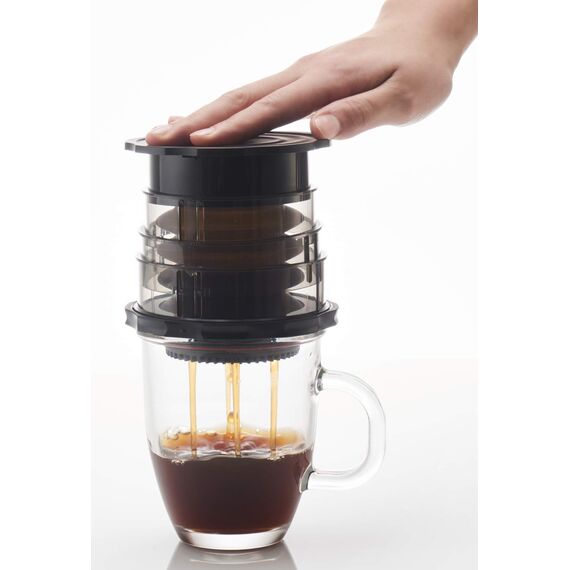 Cafflano Kompact Кофеварка ручная черная, фото , изображение 9